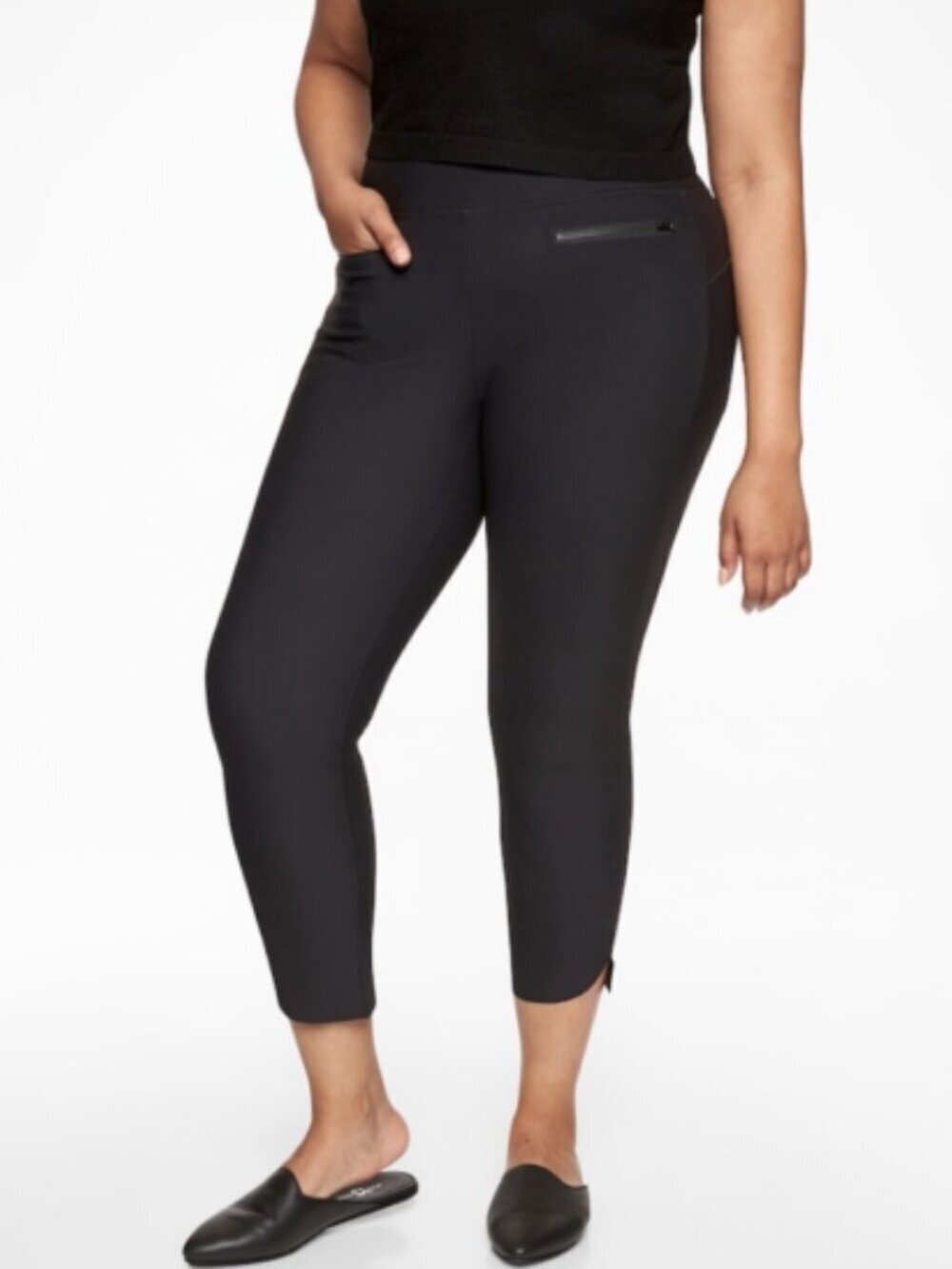 Athleta Stellar Crop Pant Charcoal XLT